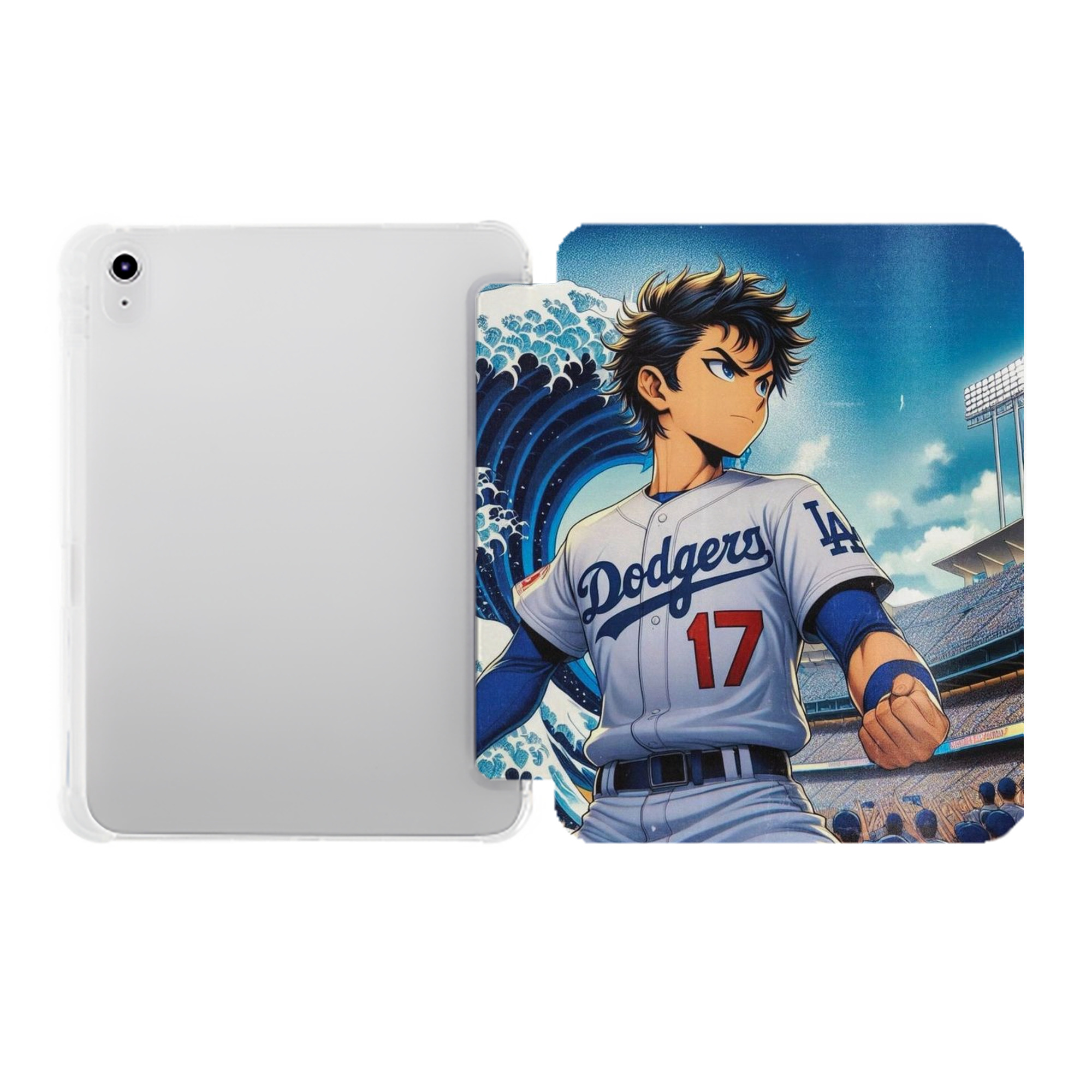  Premium Tri-Fold PU Leather & Silicone IPad Case With Pencil Slot – Fits 9.5,10.5,10.9 – Adjustable Stand, Slim, Protective